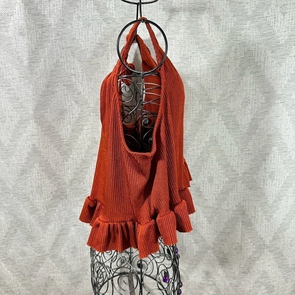 Free People no excuses cropped top in terracotta size XS